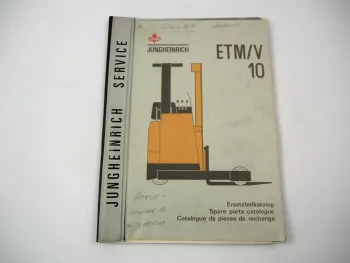 Jungheinrich Ameise ETM/V 10 Elektro Gabelstapler Ersatzteilliste Parts List 1981