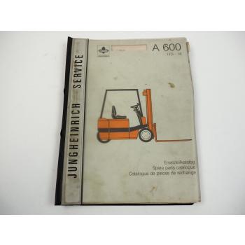 Jungheinrich EFG A600 12.5 bis 16 Gabelstapler Ersatzteilkatalog Parts List 1984