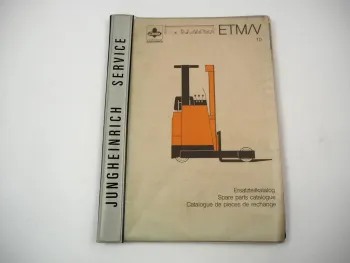 Jungheinrich ETM/V A10 Elektro Gabelstapler Ersatzteilliste Parts List 1985