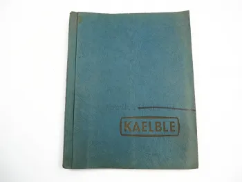 Kaelble GN115V PR Dieselmotor Ersatzteilliste Ersatzteilkatalog 1965