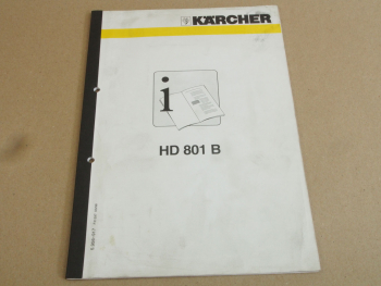 Kärcher HD801B Betriebsanleitung Bedienungsanleitung 3/1998