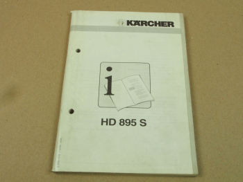 Kärcher HD895S Bedienungsanleitung Betriebsanleitung 1996