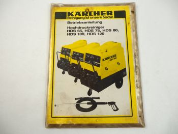 Kärcher HDS 65 75 80 100 120 Betriebsanleitung Ersatzteilliste 1980