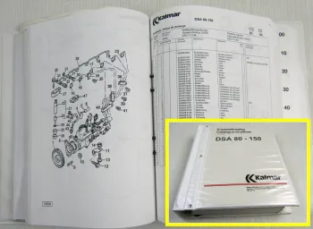 Kalmar DSA80-150 Seitenstapler Ersatzteilkatalog Catalogue de Pieces 1998