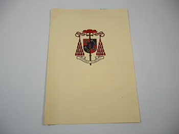 Karte mit Unterschrift Kardinal Volk Bischof von Mainz 1980