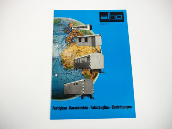 Katalog Alho Bauwagen Baucontainer Fahrzeugbau Produktprogramm 1971