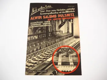 Katalog Alwin Salomo Pulsnitz Kurzwaren Gummibandweberei Haushaltswaren 1938
