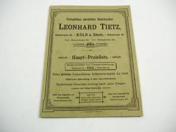 Katalog Verkaufshaus Leonhard Tietz Köln 1896 über Möbel Bedarfsartikel Haushalt