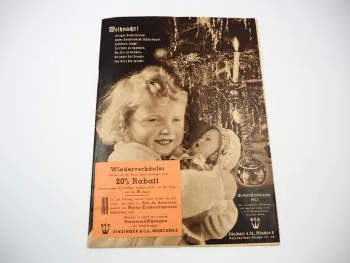 Katalog Weihnachten Spielzeug Einzinger & Co. München 1952