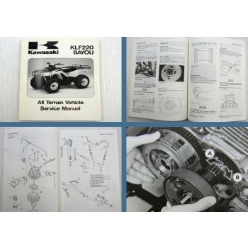 Kawasaki 1988 - 1997 KLF220 BAYOU All Terrain Vehicle Quad Service Manual 1996