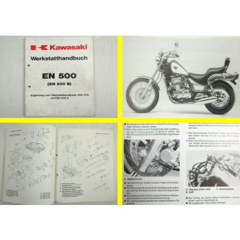 Kawasaki EN500 B Ergänzung zum Werkstatthandbuch 450LTD Reparaturhandbuch