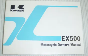 Kawasaki EX500 EX500-A5 Motorcycle Owners Manual 1990 Bedienungsanleitung engl.