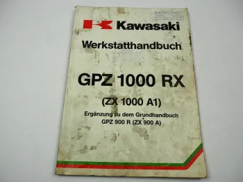 Kawasaki GPZ 1000 RX ZX1000 A1 Werkstatthandbuch Ergänzung Reparaturanleitung 1985