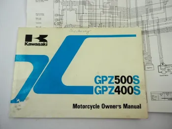 Kawasaki GPZ 400S 500S EX400 500 A4 B3 Owners Manual 1989 Maintenance Wiring Diagram
