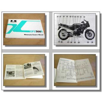 Kawasaki GPZ500S Motorcycle Owner´s Manual 90iger Jahre