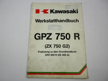 Kawasaki GPZ750R ZX750 G2 Werkstatthandbuch Ergänzung 1985 Reparaturanleitung
