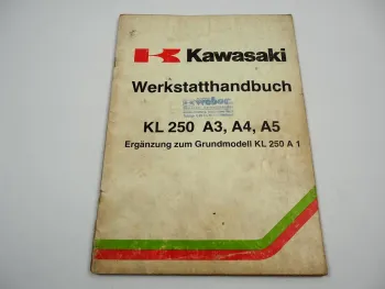 Kawasaki KL250 A3 A4 A5 Werkstatthandbuch Ergänzung 1981 Reparaturanleitung