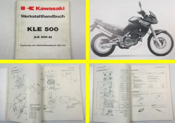 Kawasaki KLE 500 LE500 A1 Werkstatthandbuch Ergänzung Reparaturanleitung 1991