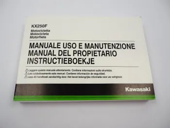 Kawasaki KX 250 F Instructieboekje Manual del Propietario Manuale Uso E Manutenzione
