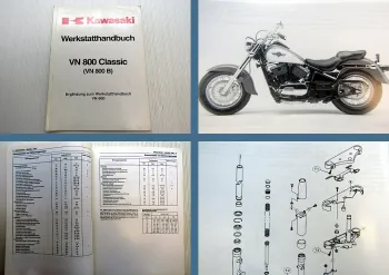 Kawasaki VN800 Classic VN 800 B1 Werkstatthandbuch Ergän 1996 Reparaturanleitung