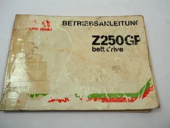 Kawasaki Z 250 GP belt drive EX250 C1 Betriebsanleitung Wartung Schaltplan Bedienung
