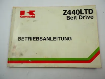 Kawasaki Z 440 LTD belt drive Z440 D6 Betriebsanleitung Wartung Schaltplan Bedienung