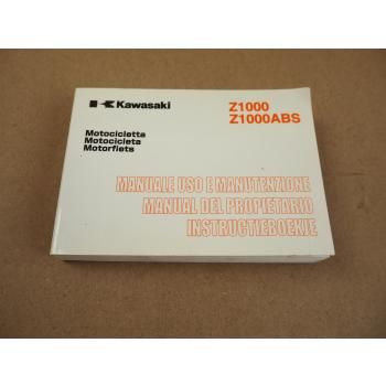 Kawasaki Z1000 ABS Manuale Uso e Manutenzione Instructieboekje 2007