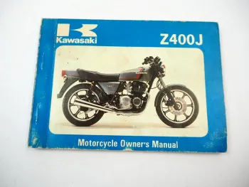 Kawasaki Z400 J1 Owners Manual 1980 Maintenance Adjustment How to Ride