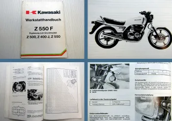 Kawasaki Z550F 1983 Werkstatthandbuch Ergänzung Reparaturanleitung Schaltplan