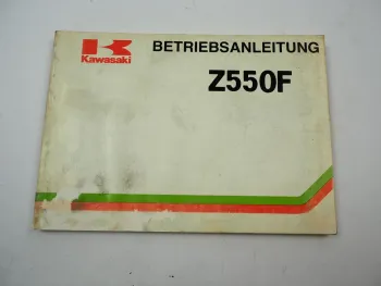 Kawasaki Z550F ZR550 A1 Betriebsanleitung 1982 Bedienung Wartung Schaltplan