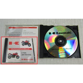 Kawasaki Z750S ZR750 K1H K1 Werkstatthandbuch Reparaturhandbuch CD