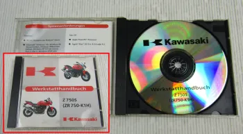 Kawasaki Z750S ZR750 K1H K1 Werkstatthandbuch Reparaturhandbuch CD