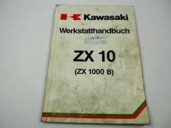 Kawasaki ZX10 ZX-10 Ninja ZX1000 B1 Werkstatthandbuch Reparaturanleitung 1988