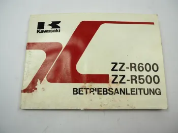 Kawasaki ZZ-R ZZR 600 500 ZX600 D3 500 C3 Betriebsanleitung Bedienung Schaltplan