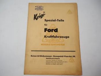 Keigö Spezialteile Katalog Ford Taunus Eifel LKW Keiser & Göckemeyer Ennepetal
