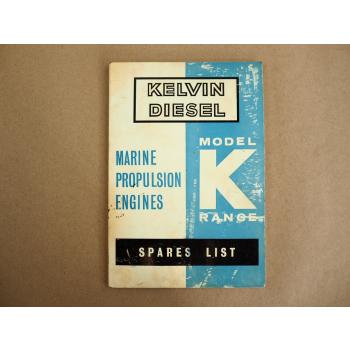 Kelvin Diesel Model K Range Marine propulsion engines Spare List 1969