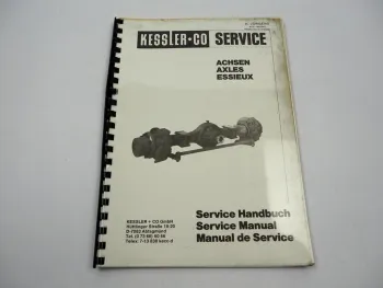 Kessler + Co Abtsgmünd Achsen Werkstatthandbuch Service Manual ca.1990er Jahre