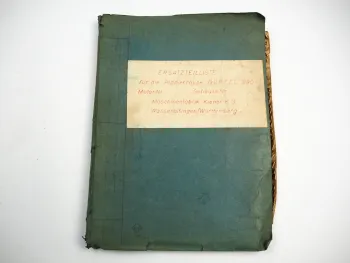Kiener Büffel B90 Planierraupe Ersatzteilliste Ersatzteilkatalog 1960/61
