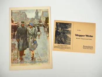 Klepper Mantel Werbung Rosenheim ca 1930 bebilderte Broschüre