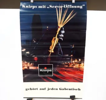 Knirps Regenschirm Original Plakat Ansicht Berlin 1970/80er Jahre