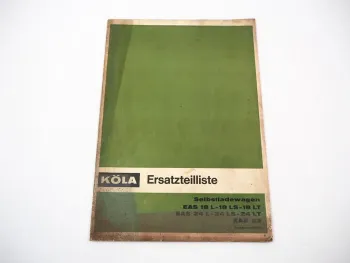 Köla EAS 18 24 L LS LT EAS 32 Selbstladewagen Ersatzteilliste 1970 Ködel Böhm