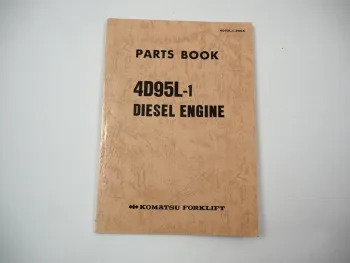 Komatsu 4D95L-1 Diesel Engine FD 20 25 30 H HD -11 Forklift Parts Book 1989
