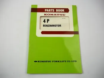 Komatsu 4P Benzinmotor für FG 10 14 15 18 L Gabelstapler Ersatzteilliste 1984