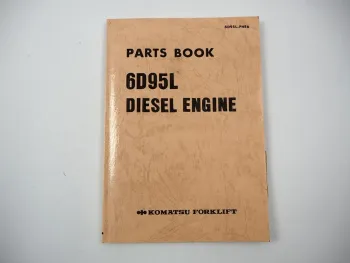 Komatsu 6D95L Diesel Engine FD 33 35 40 45 -4 50 60 70 -5 Forklift Parts Book 88