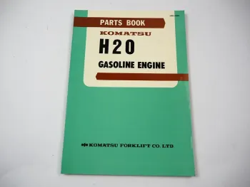 Komatsu H-20 H20 Gasoline Engine FG 10 15 18 20 25 30 Forklift Parts Book 1982