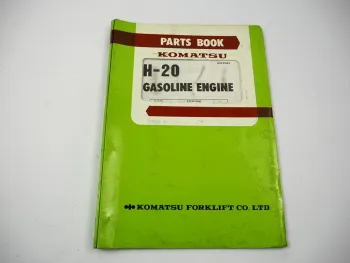 Komatsu H-20 H20 Gasoline Engine FG 10 15 18 20 25 30 H Forklift Parts Book 1982