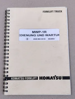 Komatsu MWP-1R Gabelstapler Bedienungsanleitung Wartung 2003