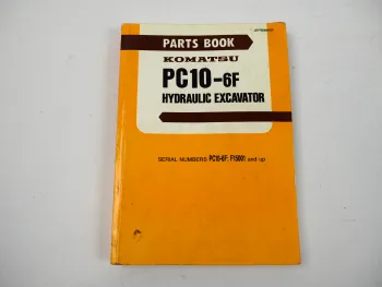 Komatsu PC10-6F Hydraulic Excavator Bagger Parts Book Ersatzteilliste 1992