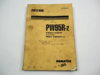 Komatsu PW95R-2 Hydraulic Excavator Bagger Parts Book List Ersatzteilliste 2001