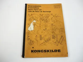 Kongskilde Landmaschinen Eggen Zusatzgeräte Ersatzteillisten Parts List 1977